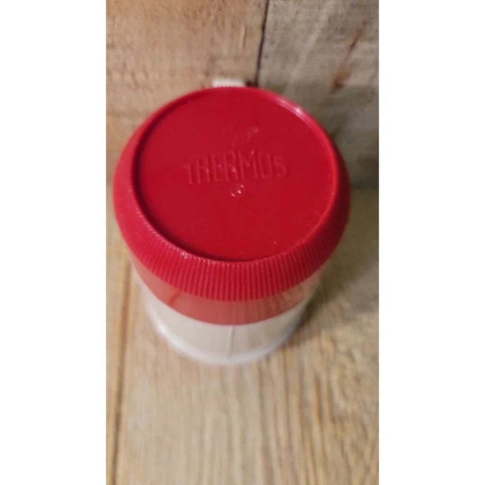 Vintage THERMOS Brand RED 10 Oz. Wide Mouth w/Handle King-Seeley Made in USA